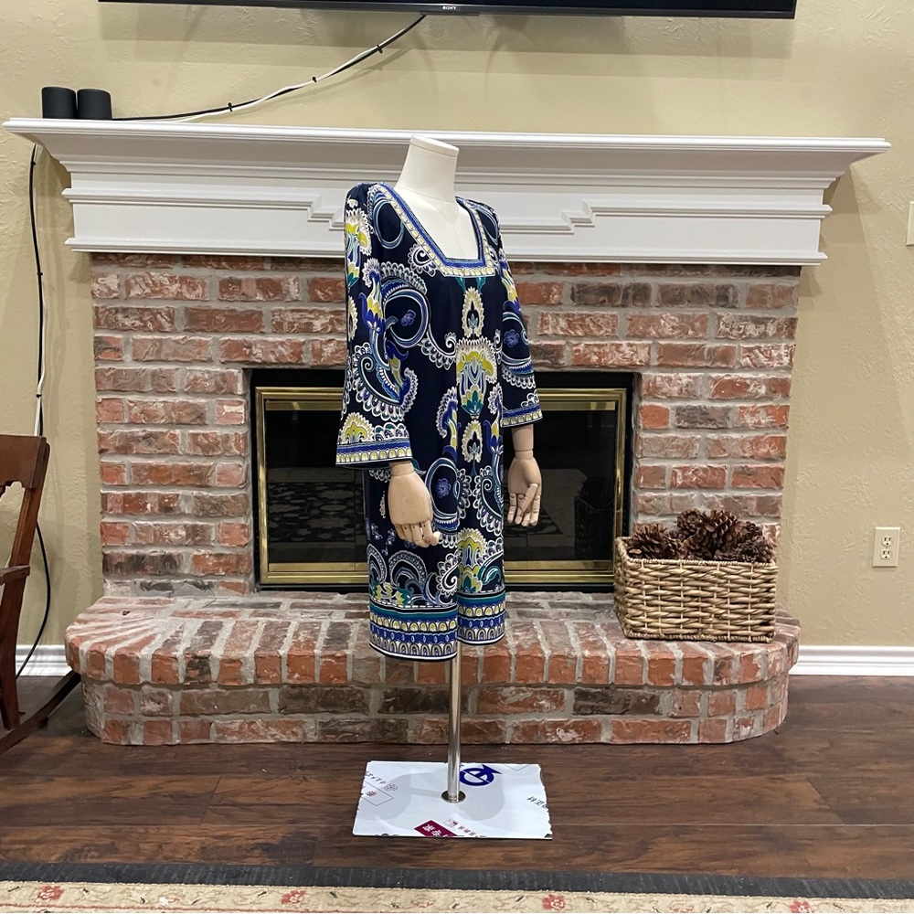 Laundry by Shelli Segal Y2K paisley/floral print knee length dress / 4 / EUC - Picture 9 of 16